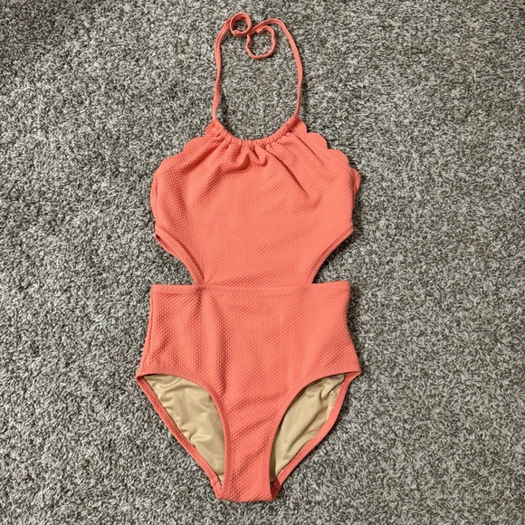 Old Navy Girls Peach Swimsuit Size Medium - Picture 2 of 8